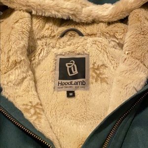 Green Hemp HoodLamb Coat